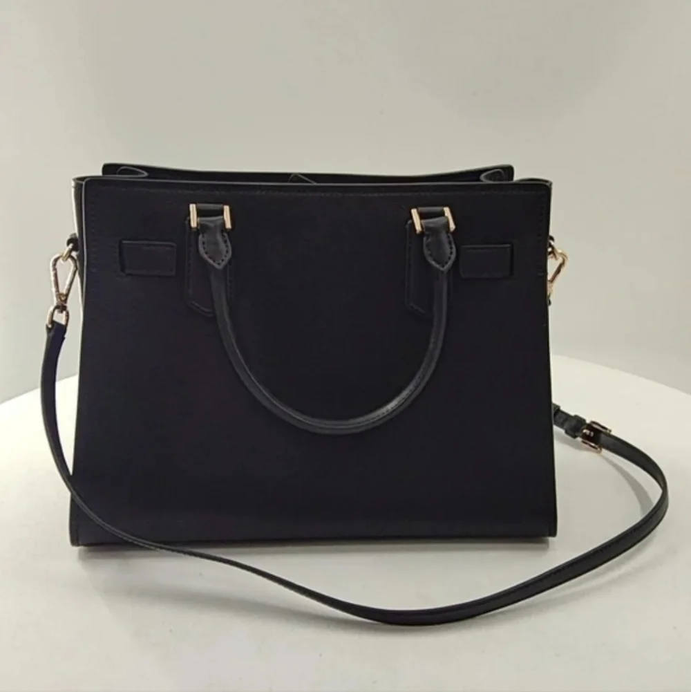 Michael Kors Black Leather Hamilton Satchel - Picture 2 of 4